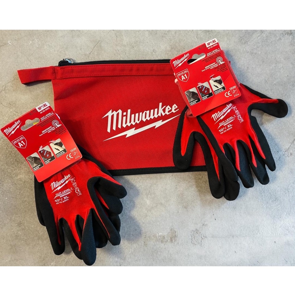 Milwaukee BUNDLE Work Gloves XL 2-Pack Cut Level 1 + Packout Tool Bag 48-22-8193 - Picture 2 of 16